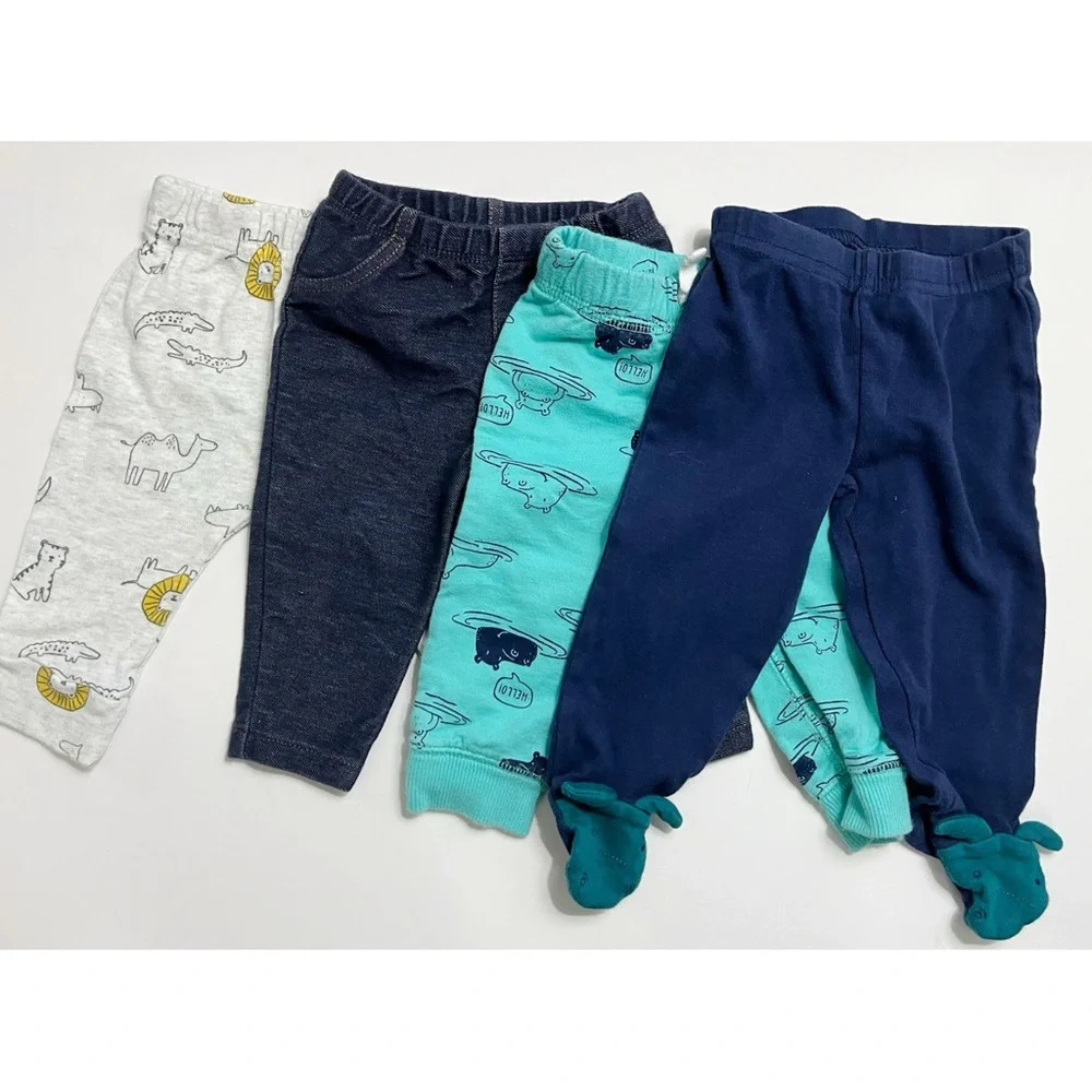 Carters • 4 Pack Baby Pull On Pants Bundle